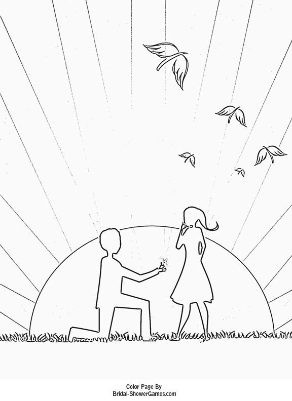 Free Printable Bridal Shower Coloring Pages